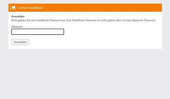 Contao Installtool Login